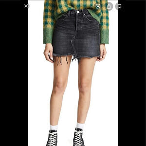 Moussy Vintage Libby Black Distressed Skirt Size 27
